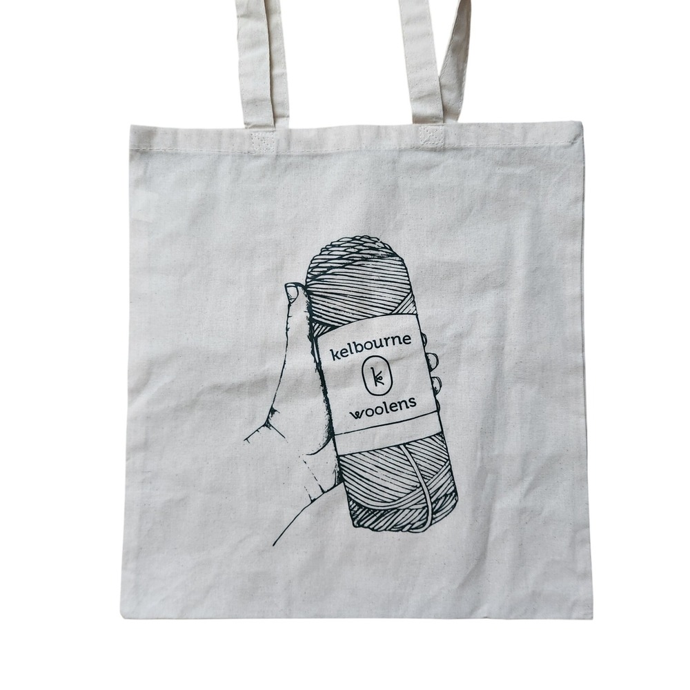 Kelbourne Woolens Tote Bag Canvas‎ Hand Yarn Graphic Reusable NWOT